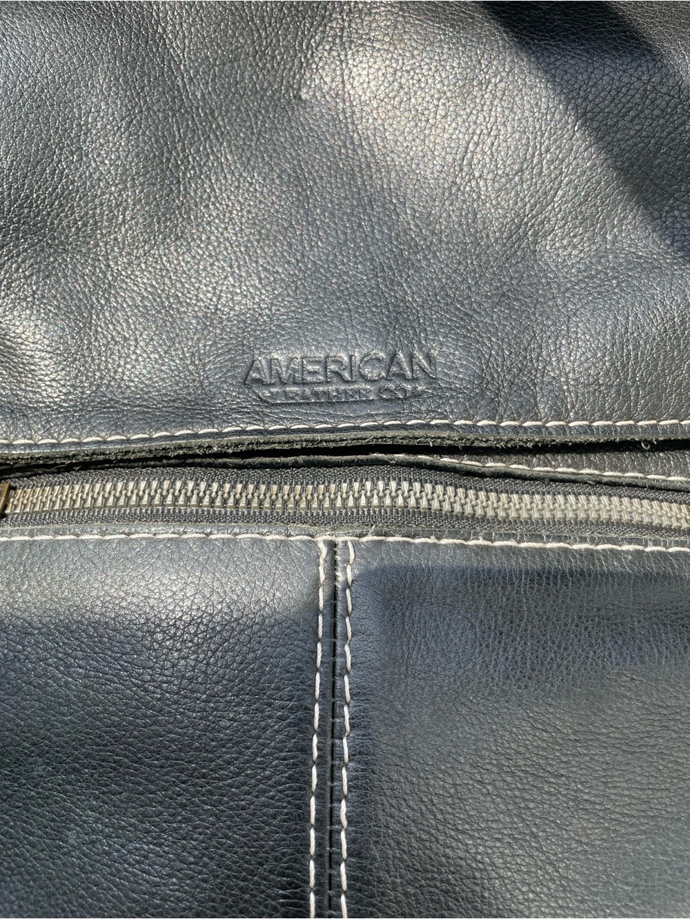 American Leather Co Black Leather Backpack Minimalist Everyday Bag - Picture 8 of 16